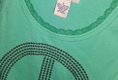 Lucky Brand Peace green Peace sign tee