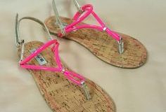 sandals with pink straps