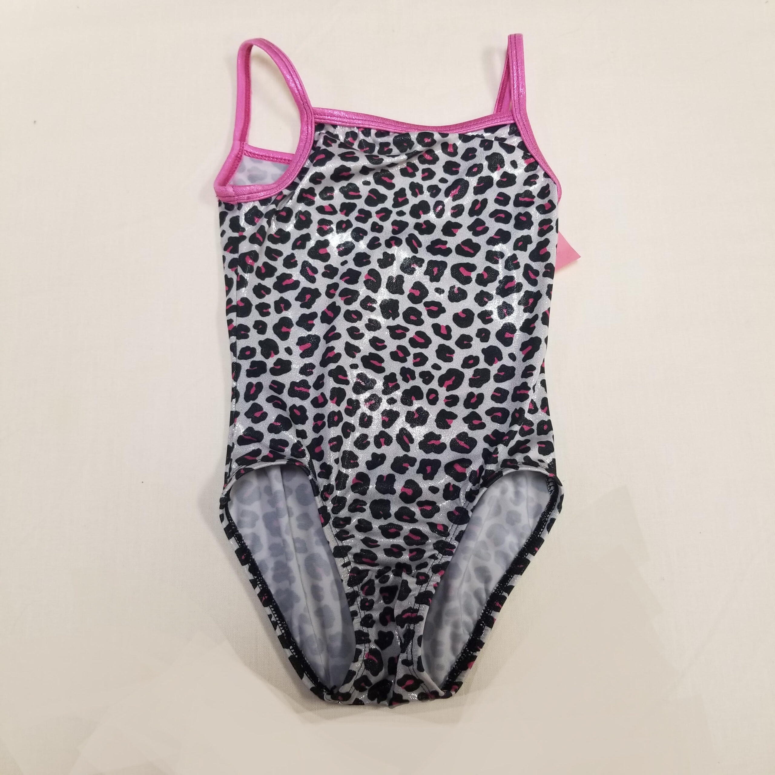 Girls 1 piece leopard print swimsuit
