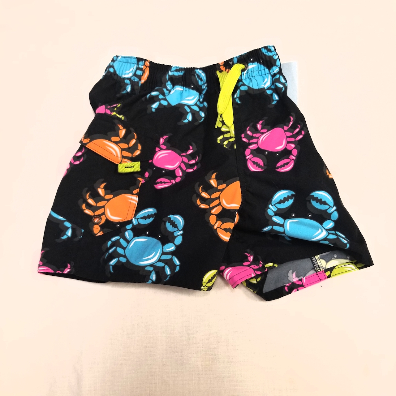 Boys swim trunks crab motif