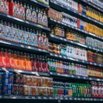 Shelves with off label drinks